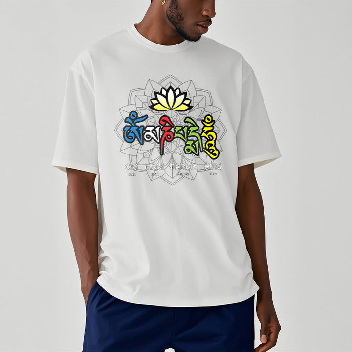 T-shirt con maglietta Buddha Stones Om Mani Padme Hum Lotus