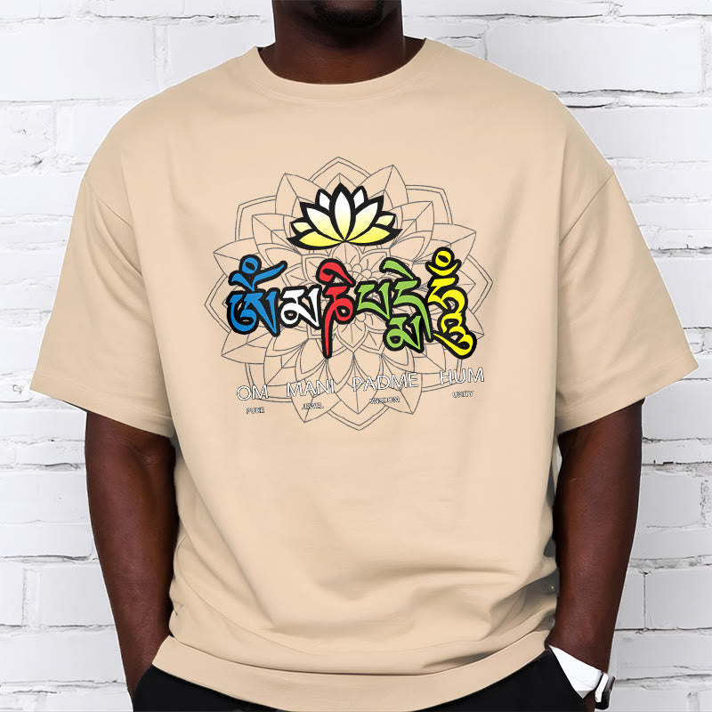 T-shirt con maglietta Buddha Stones Om Mani Padme Hum Lotus