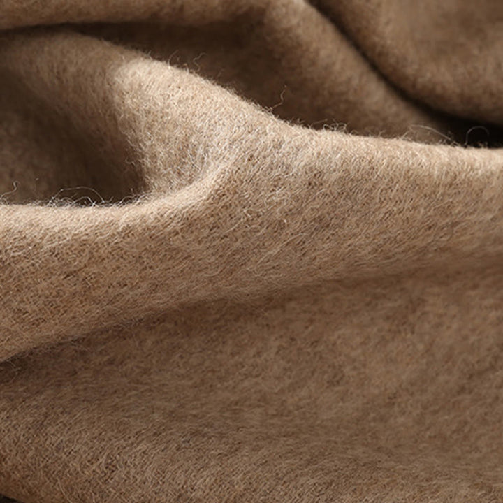 Scialle di lana con Buddha Stones, fiori bianchi e rosa, foglie dorate, ricamo con nappa, sciarpa da viaggio invernale e accogliente - image 5