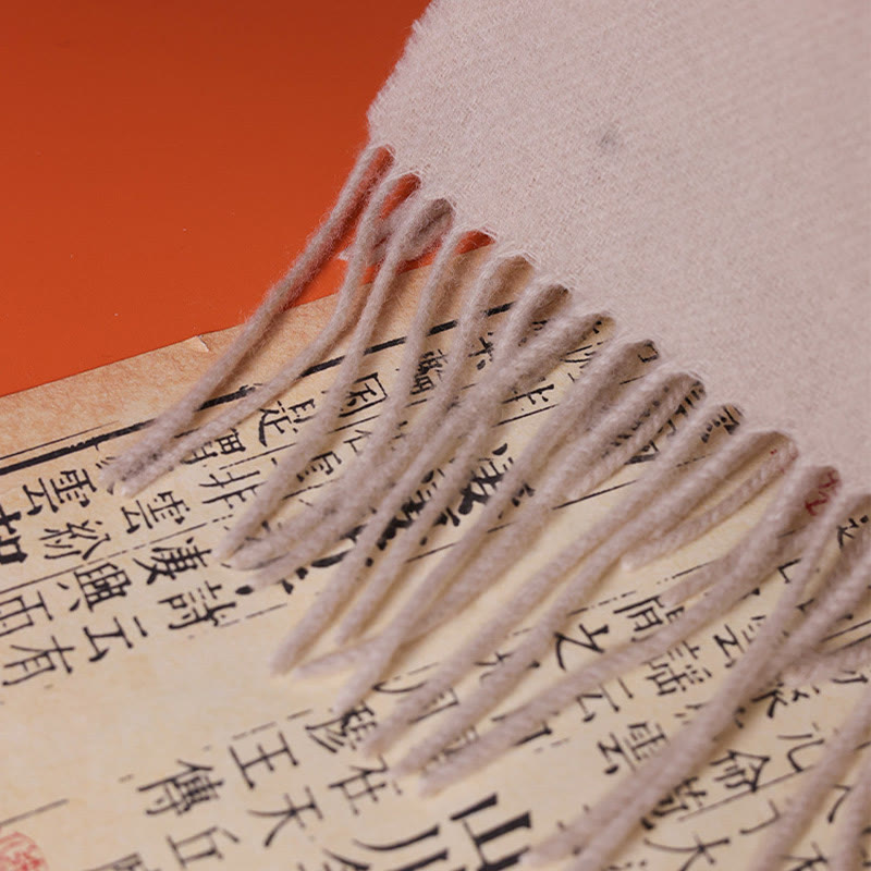 Scialle di lana con Buddha Stones, ricamo di magnolia Yulan, nappa, sciarpa da viaggio invernale e calda - image 5