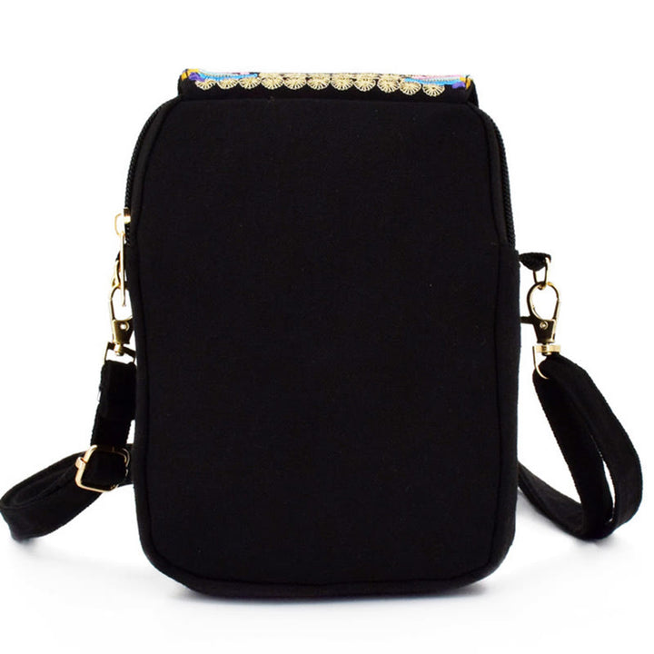 Buddha Stones Inula Flower Peony Ricamo Tela Shopping Borsa Borsa A Tracolla