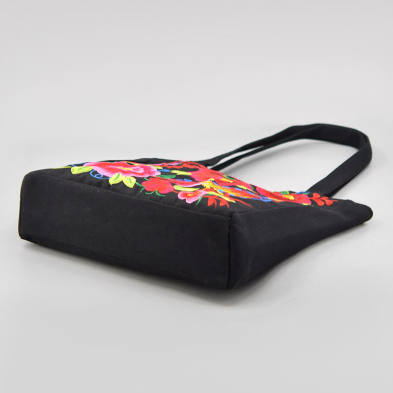 Buddha Stones Galsang Magpie Peony Camellia Chrysanthemum Ricamo Tela Shopping Borsa Borsa a mano Borsa a tracolla