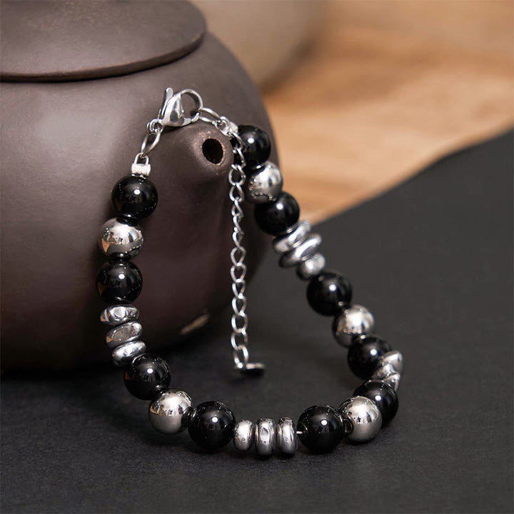 Bracciale Buddha Stones Onice Nero Fortuna