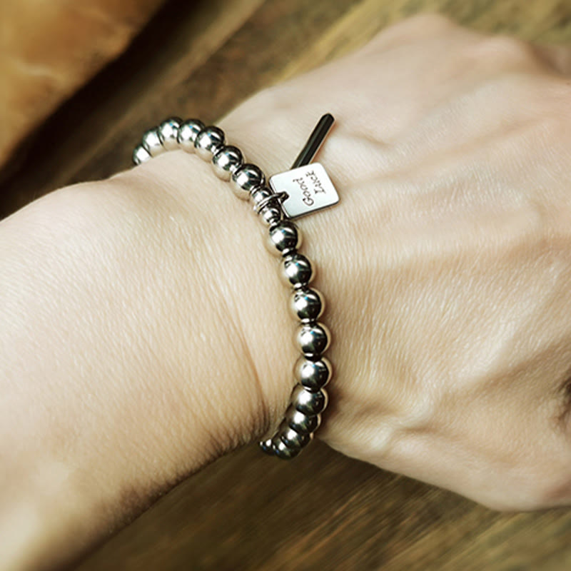Bracciale Buddha Stones Titanium Steel Good Luck Balance