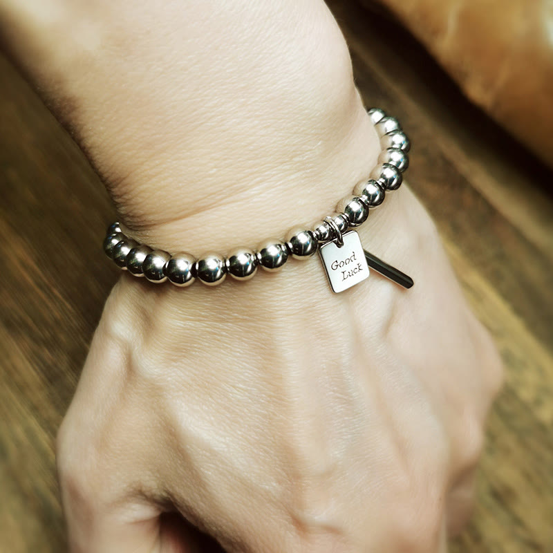 Bracciale Buddha Stones Titanium Steel Good Luck Balance