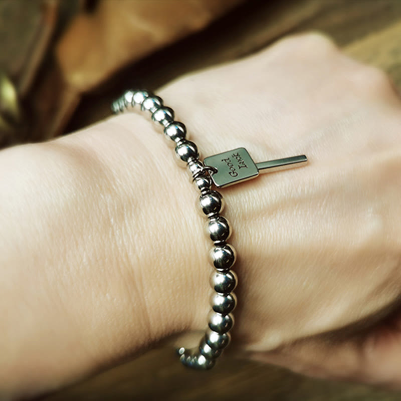 Bracciale Buddha Stones Titanium Steel Good Luck Balance