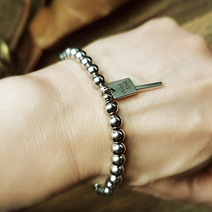 Bracciale Buddha Stones Titanium Steel Good Luck Balance