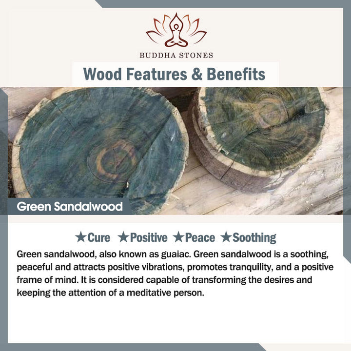 Braccialetto di equilibrio emozionale a doppio giro Buddha Stones Calcedonio blu Sandalo verde Foglia piccola Sandalo rosso