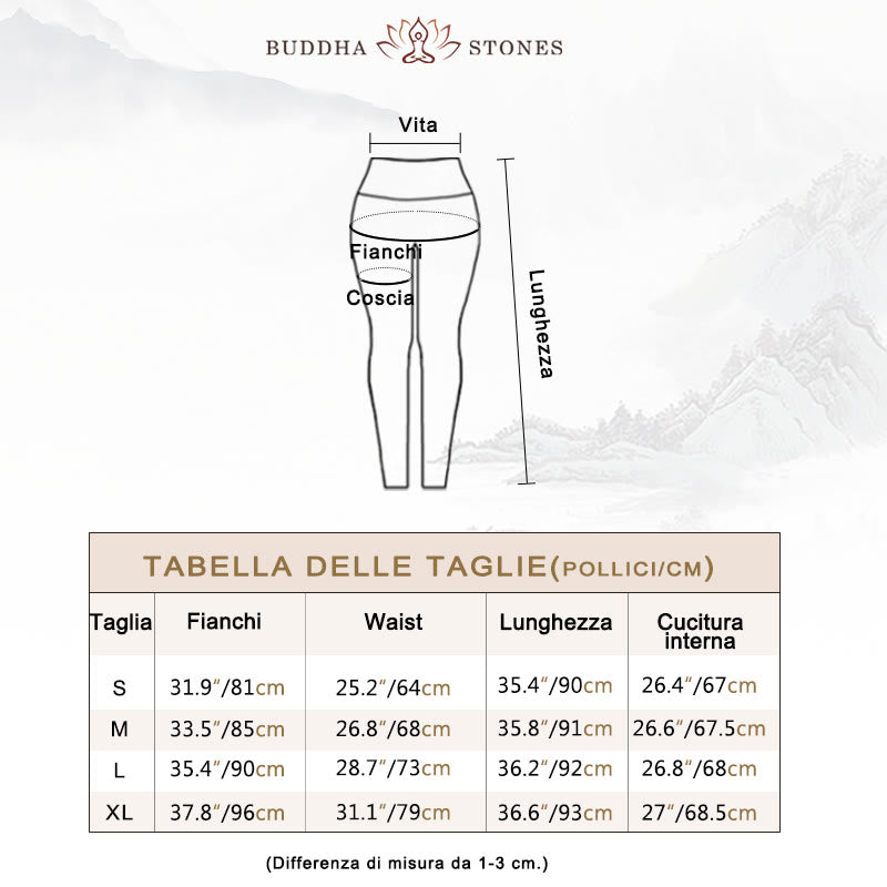 Buddha Stones Fiori Piume Sole Luna Stampa Sport Fitness Yoga Vita Alta Leggings Pantaloni Donna