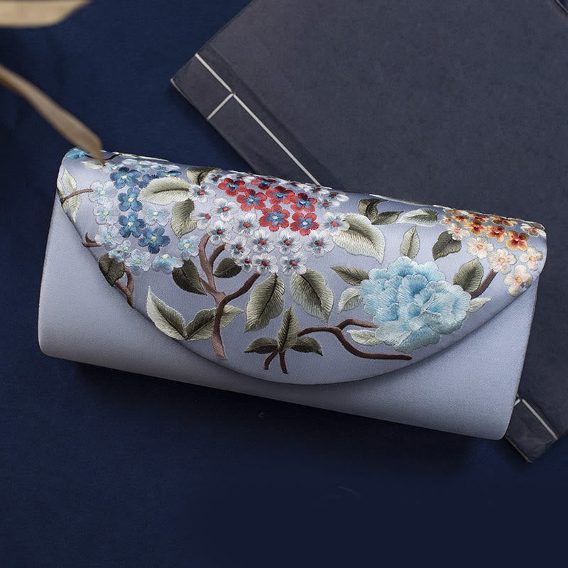 Buddha Stones Hydrangea Su Ricamo Matrimonio Shopping Portafoglio Borsa Borsa a Tracolla