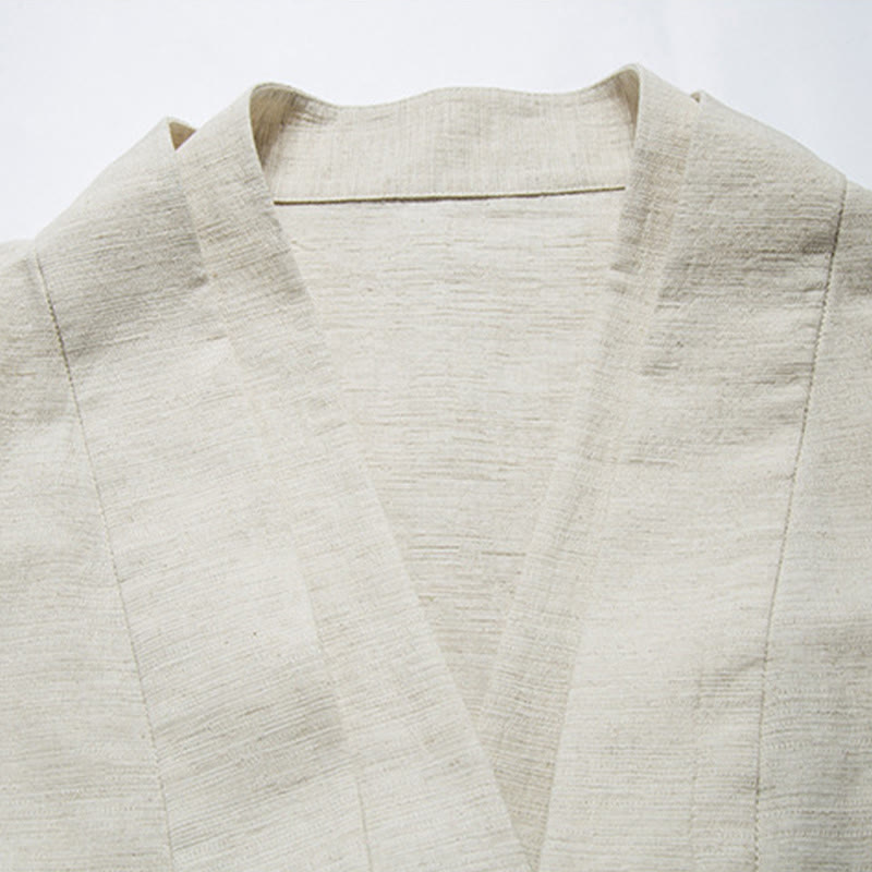 Buddha Stones Autunno Cinese Hanfu Cotone Lino Uomo Giacca Abbigliamento - image 9