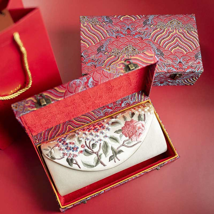 Buddha Stones Hydrangea Su Ricamo Matrimonio Shopping Portafoglio Borsa Borsa a Tracolla