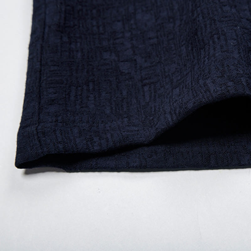 Camicia a maniche lunghe con bottoni in cotone e lino, tinta unita , Buddha Stones Fall - image 11