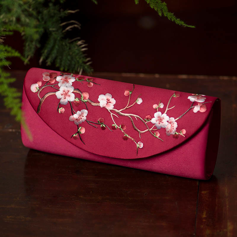 Buddha Stones Plum Bossom Tulipano Su Ricamo Borsa da sposa Borsa a tracolla Borsa a mano