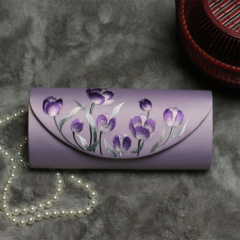 Borsa a tracolla per lo shopping da sposa con ricamo Tulipano Su , Buddha Stones