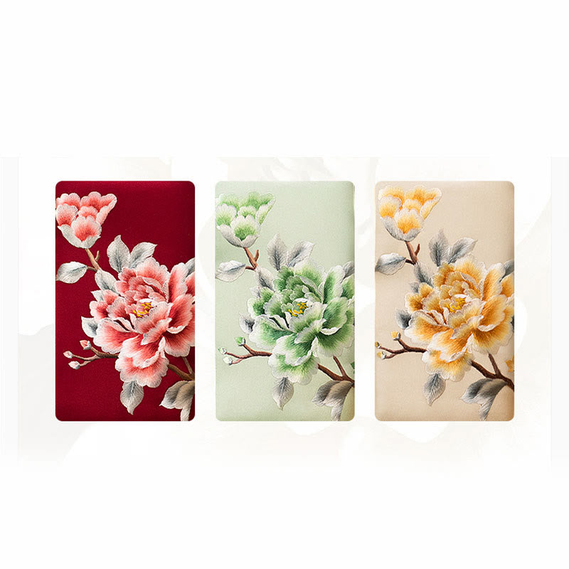 Buddha Stones Garofano Peonia Begonia Su Ricamo Borsa da sposa Borsa a tracolla Borsa a mano