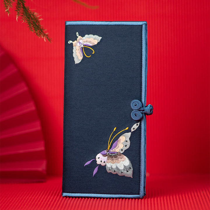 Buddha Stones Butterfly Orchid Su Ricamo Viaggio Shopping Borsa Borsa
