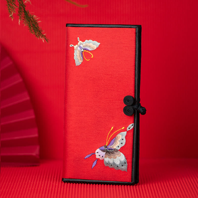 Buddha Stones Butterfly Orchid Su Ricamo Viaggio Shopping Borsa Borsa
