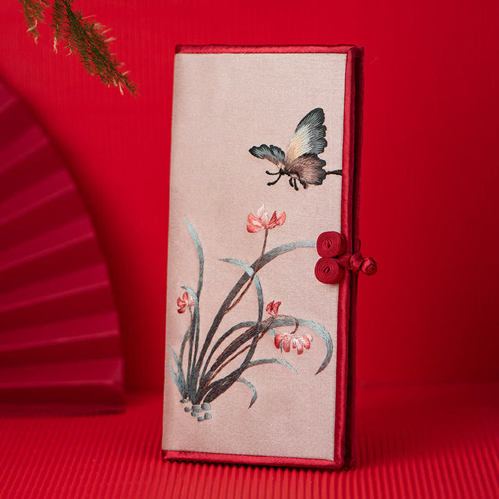 Buddha Stones Butterfly Orchid Su Ricamo Viaggio Shopping Borsa Borsa
