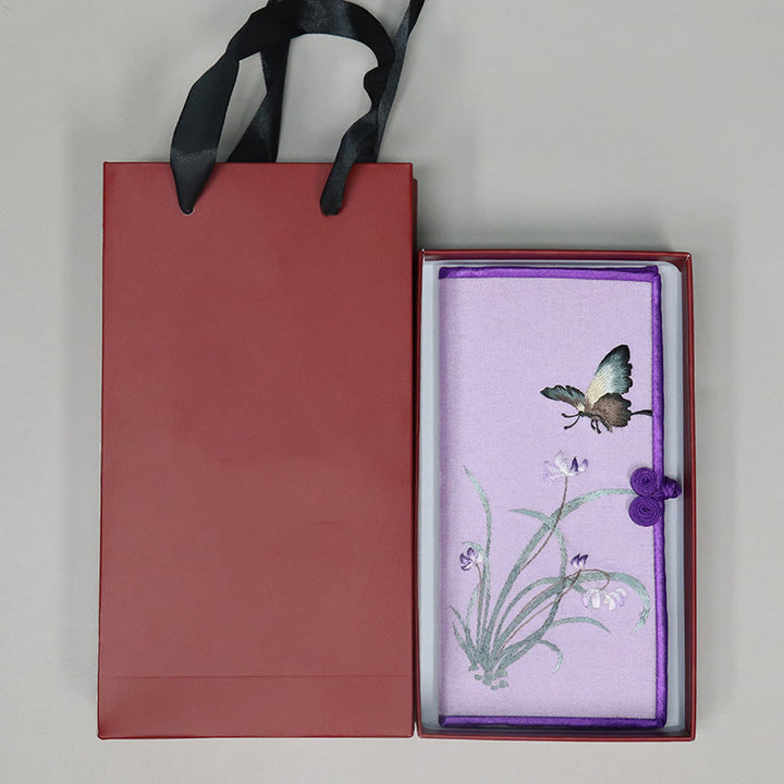Buddha Stones Butterfly Orchid Su Ricamo Viaggio Shopping Borsa Borsa