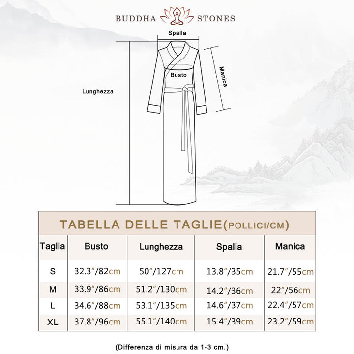 Buddha Stones Tibetan Dress Clothing Lhasa Abito lungo avvolgente Maxi abito Abbigliamento donna