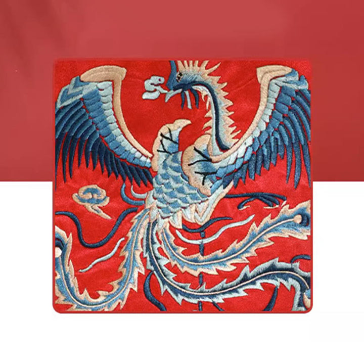 Buddha Stones Bestia Mitica Fenice Drago Qilin Su Ricamo Cartella Biglietti Viaggio Shopping Borsa Borsa