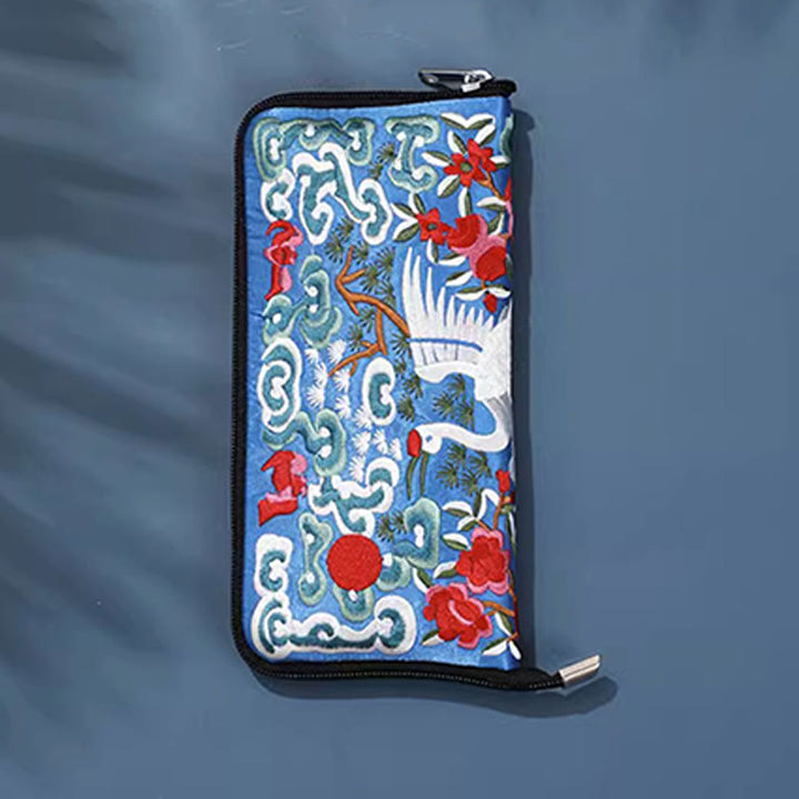 Buddha Stones Bestia Mitica Fenice Drago Qilin Su Ricamo Cartella Biglietti Viaggio Shopping Borsa Borsa