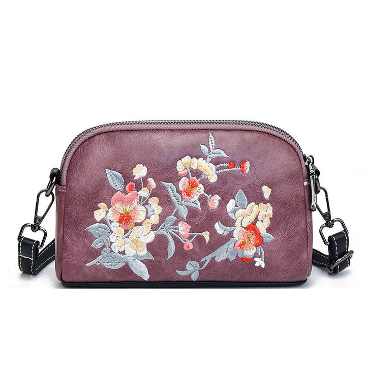 Buddha Stones Peonia Melograno Fiori Su Ricamo Viaggio Borsa per la spesa Borsa a tracolla Borsa a tracolla