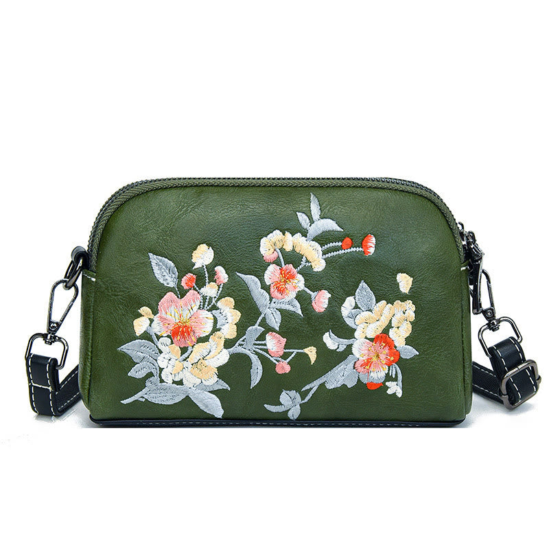 Buddha Stones Peonia Melograno Fiori Su Ricamo Viaggio Borsa per la spesa Borsa a tracolla Borsa a tracolla