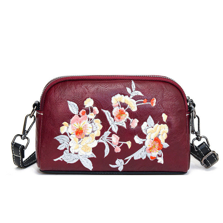Buddha Stones Peonia Melograno Fiori Su Ricamo Viaggio Borsa per la spesa Borsa a tracolla Borsa a tracolla