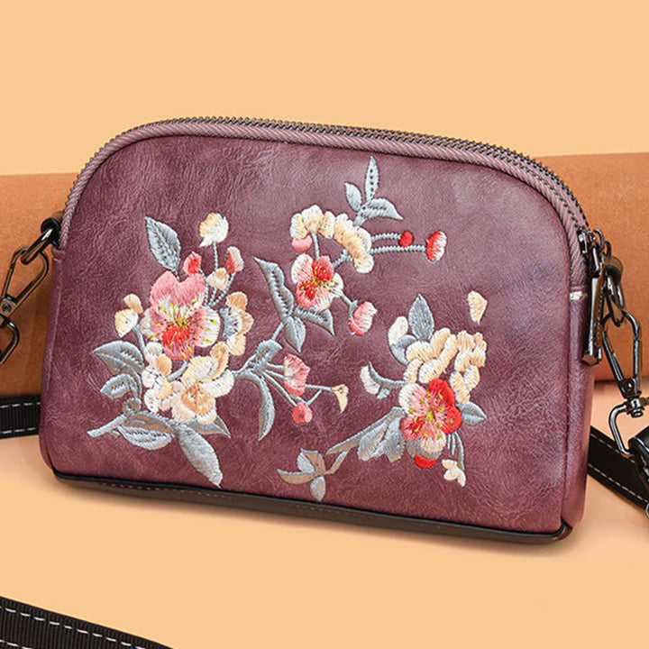 Buddha Stones Peonia Melograno Fiori Su Ricamo Viaggio Borsa per la spesa Borsa a tracolla Borsa a tracolla