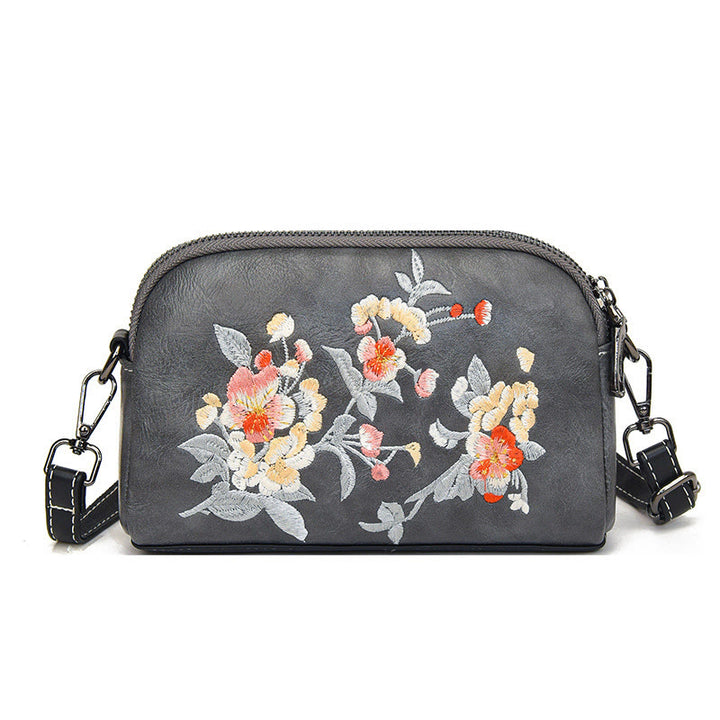Buddha Stones Peonia Melograno Fiori Su Ricamo Viaggio Borsa per la spesa Borsa a tracolla Borsa a tracolla
