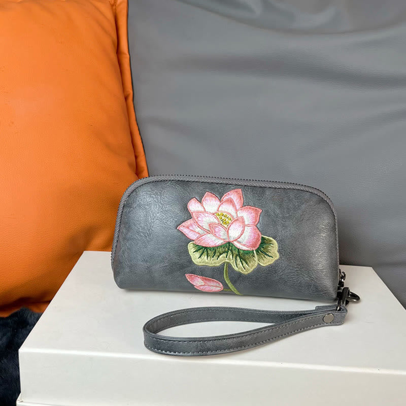 Buddha Stones Lotus Su Ricamo Viaggio Shopping Borsa Borsa