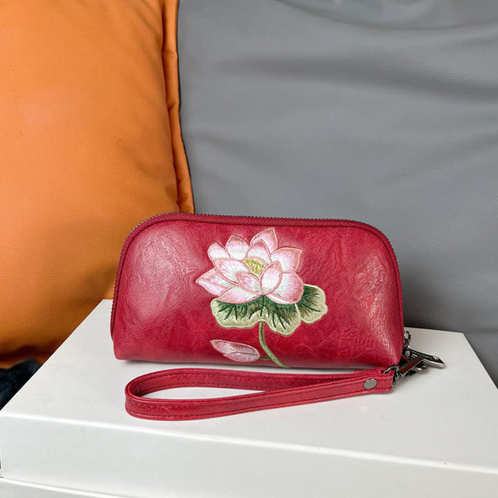 Buddha Stones Lotus Su Ricamo Viaggio Shopping Borsa Borsa