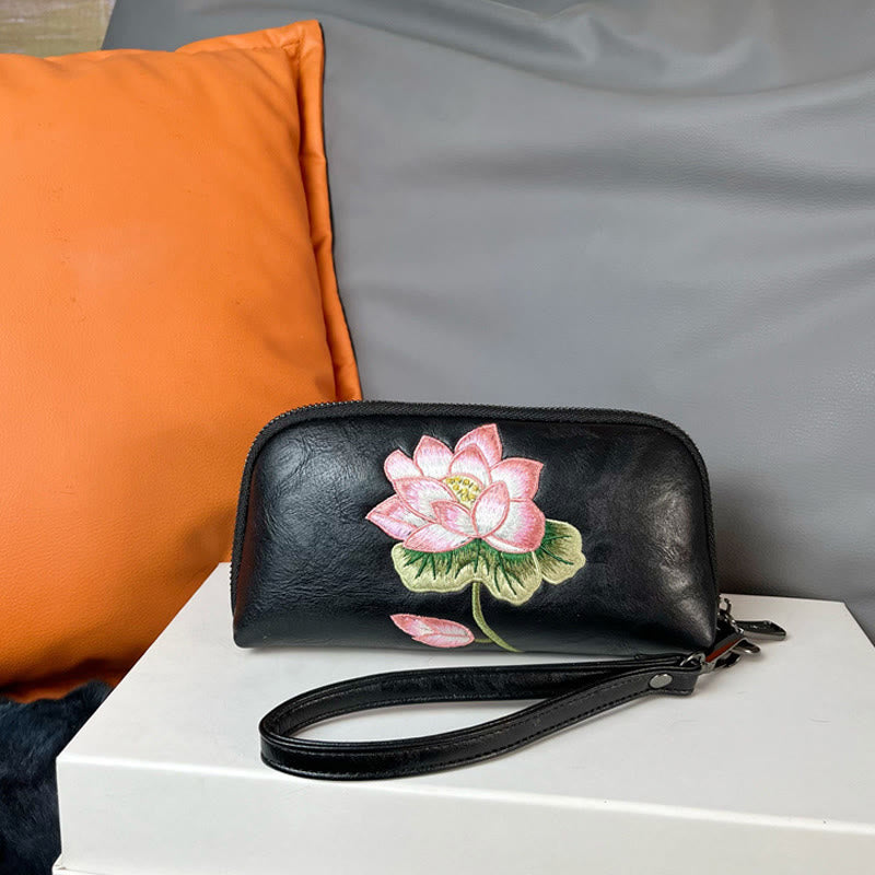 Buddha Stones Lotus Su Ricamo Viaggio Shopping Borsa Borsa