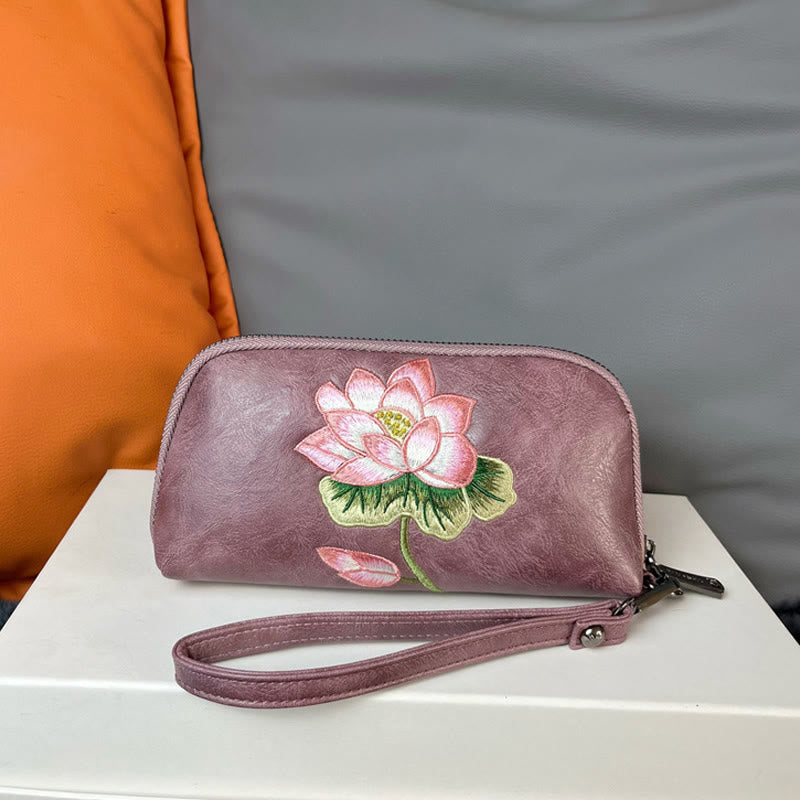 Buddha Stones Lotus Su Ricamo Viaggio Shopping Borsa Borsa