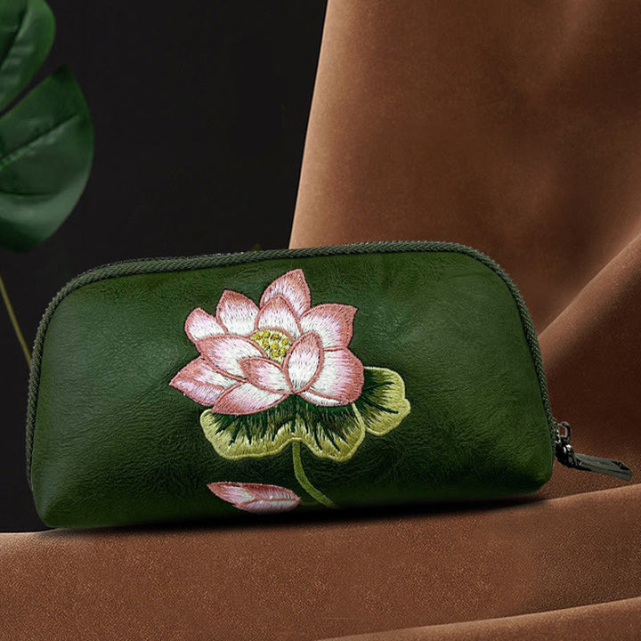 Buddha Stones Lotus Su Ricamo Viaggio Shopping Borsa Borsa