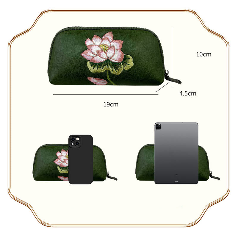 Buddha Stones Lotus Su Ricamo Viaggio Shopping Borsa Borsa