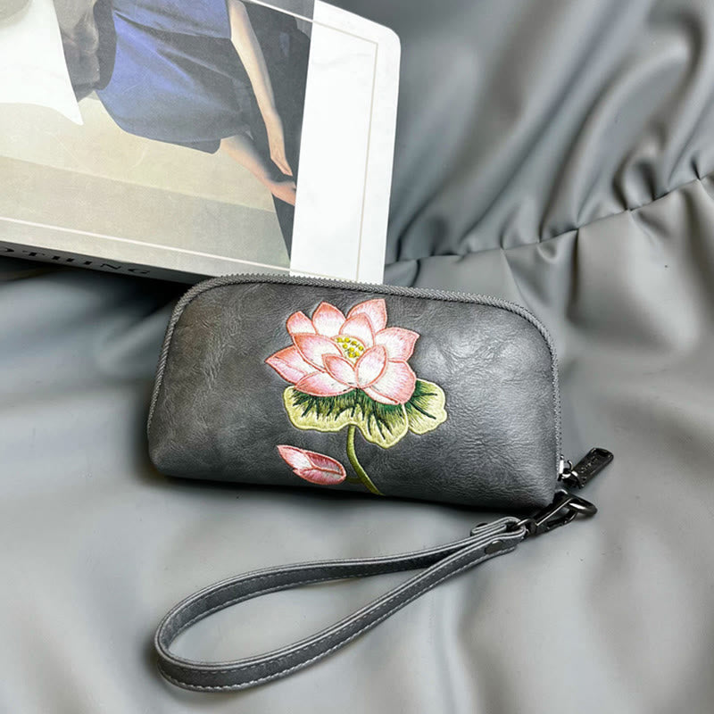 Buddha Stones Lotus Su Ricamo Viaggio Shopping Borsa Borsa