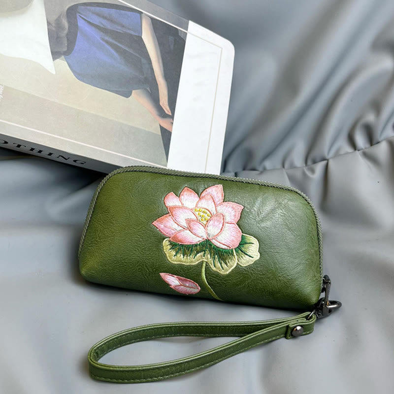 Buddha Stones Lotus Su Ricamo Viaggio Shopping Borsa Borsa