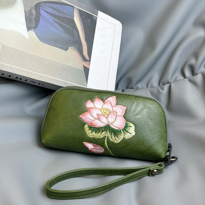Buddha Stones Lotus Su Ricamo Viaggio Shopping Borsa Borsa