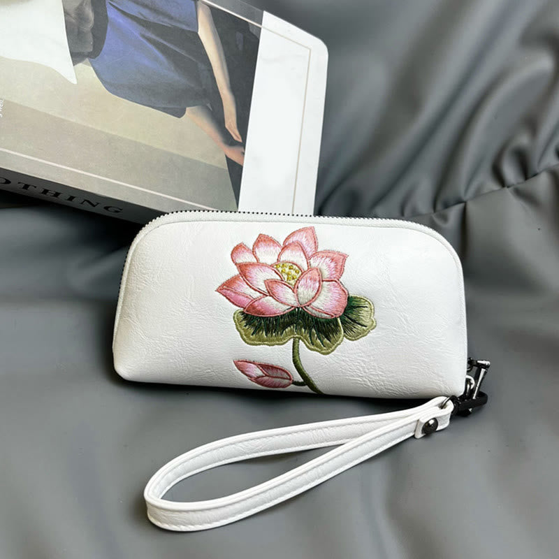 Buddha Stones Lotus Su Ricamo Viaggio Shopping Borsa Borsa