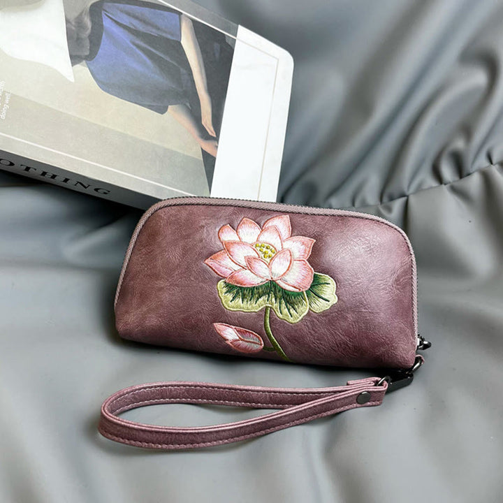 Buddha Stones Lotus Su Ricamo Viaggio Shopping Borsa Borsa