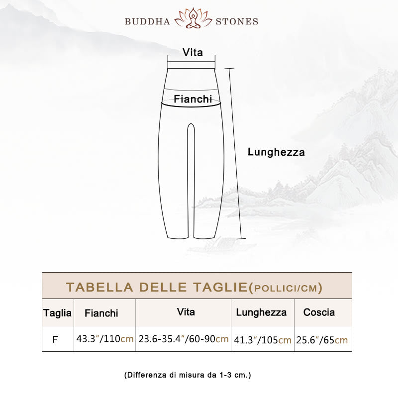 Pantaloni harem larghi con motivo geometrico mandala Buddha Stones, pantaloni da yoga da donna a vita alta - image 5