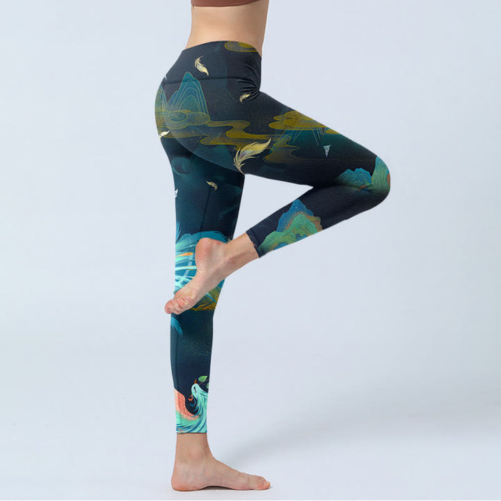 Leggings da yoga da donna con Buddha Stones - image 3