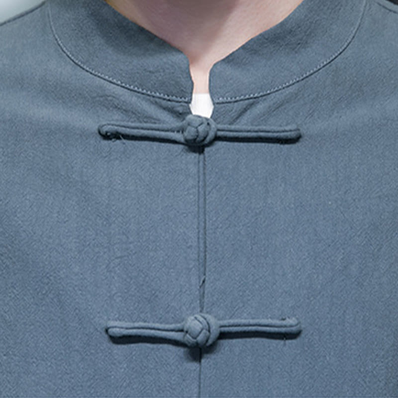 Giacca da uomo in cotone con bottoni a rana cinese, con tasche, stile Buddha Stones - image 21