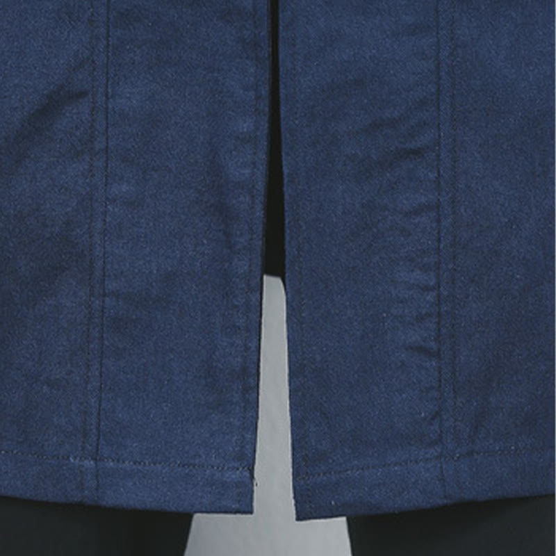 Cappotto da uomo in lino con bottoni a forma di rana, lunghezza media , Buddha Stones Fall Zen Clothing - image 12