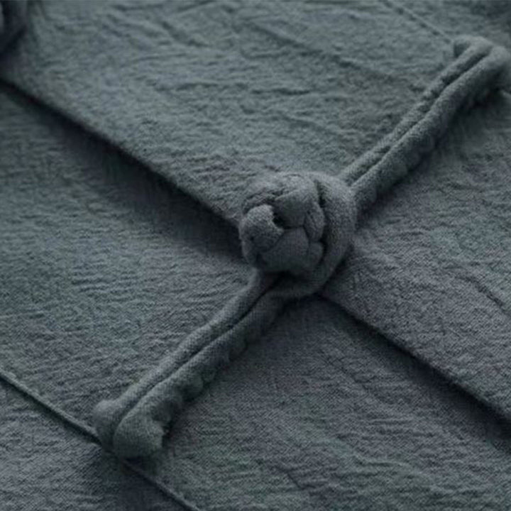 Set da uomo con camicia a maniche lunghe e pantaloni, completo da uomo, in 2 pezzi, con Buddha Stones bottoni tradizionali. - image 8