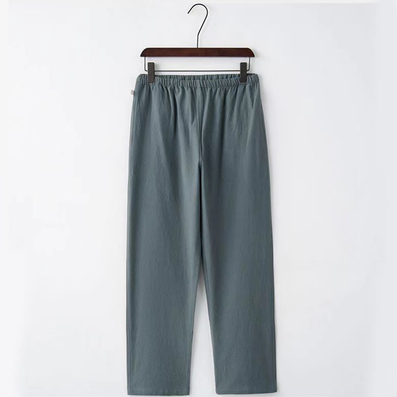 Set da uomo con camicia a maniche lunghe e pantaloni, completo da uomo, in 2 pezzi, con Buddha Stones bottoni tradizionali. - image 9