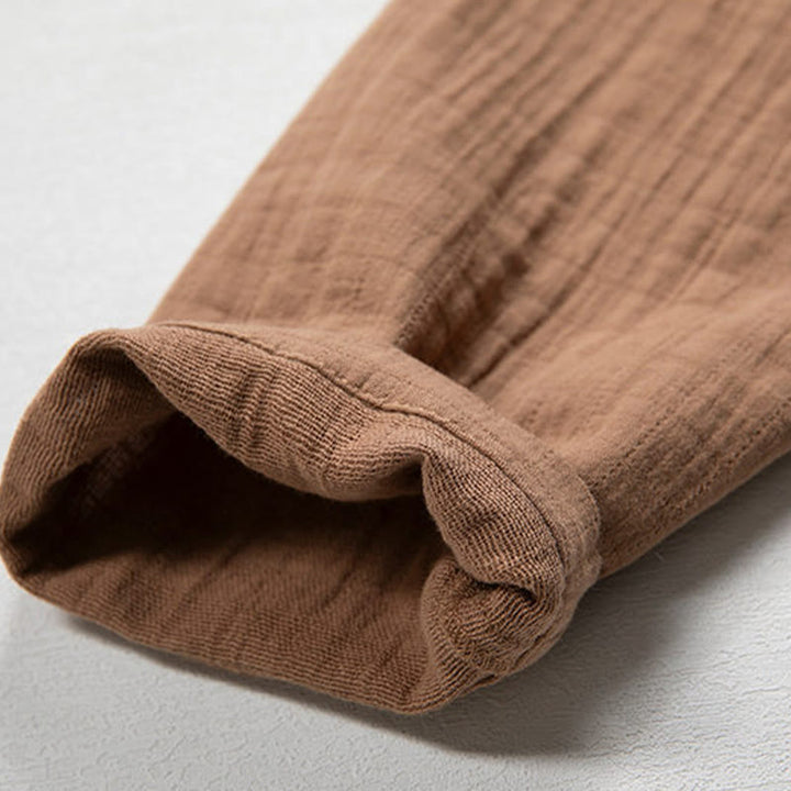 Buddha Stones Fall Simple V-Neck Manica Lunga T-Shirt Cotone Abbigliamento Uomo - image 9